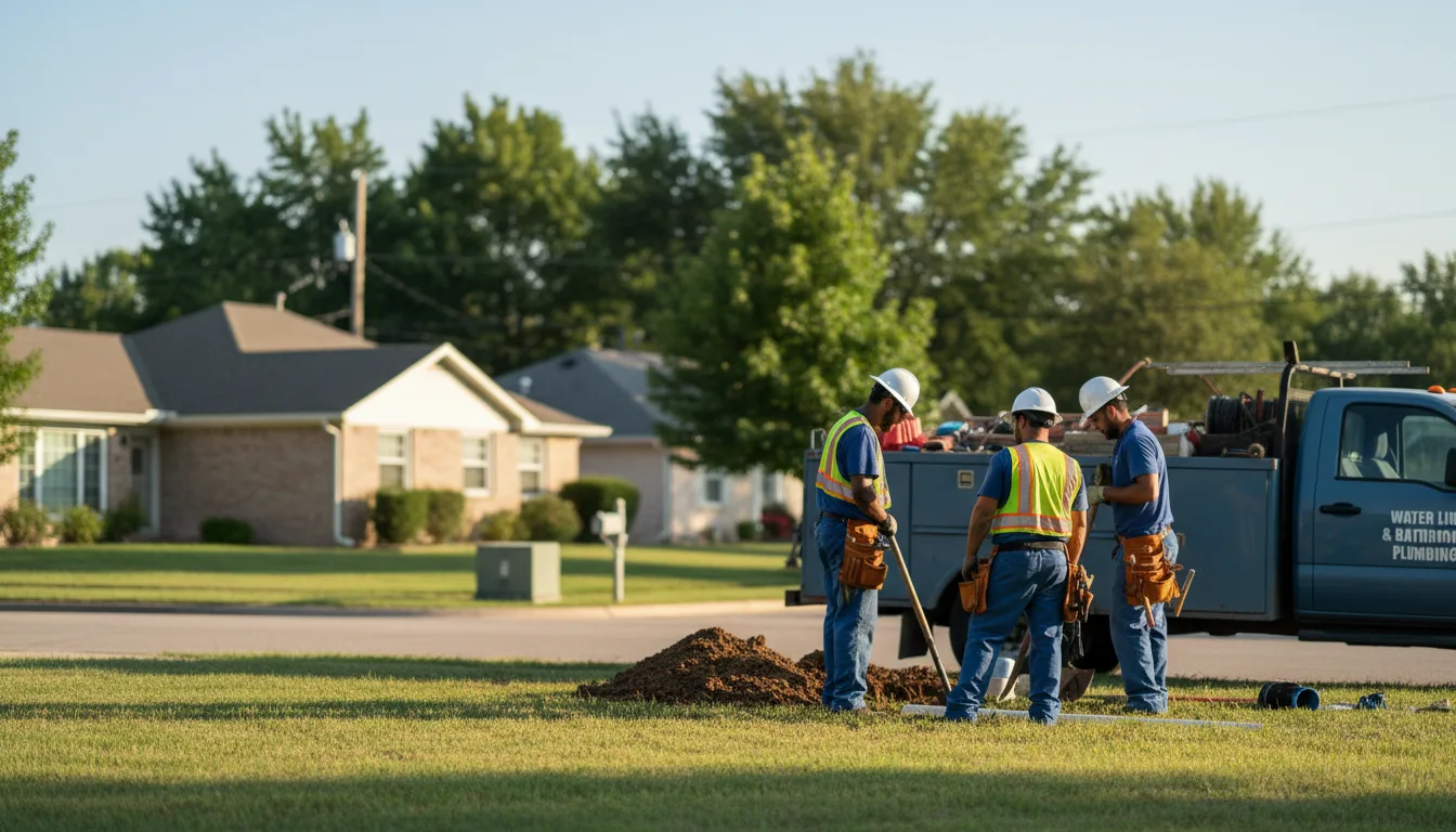 Residential water line and bathroom plumbing service in Tully, NY